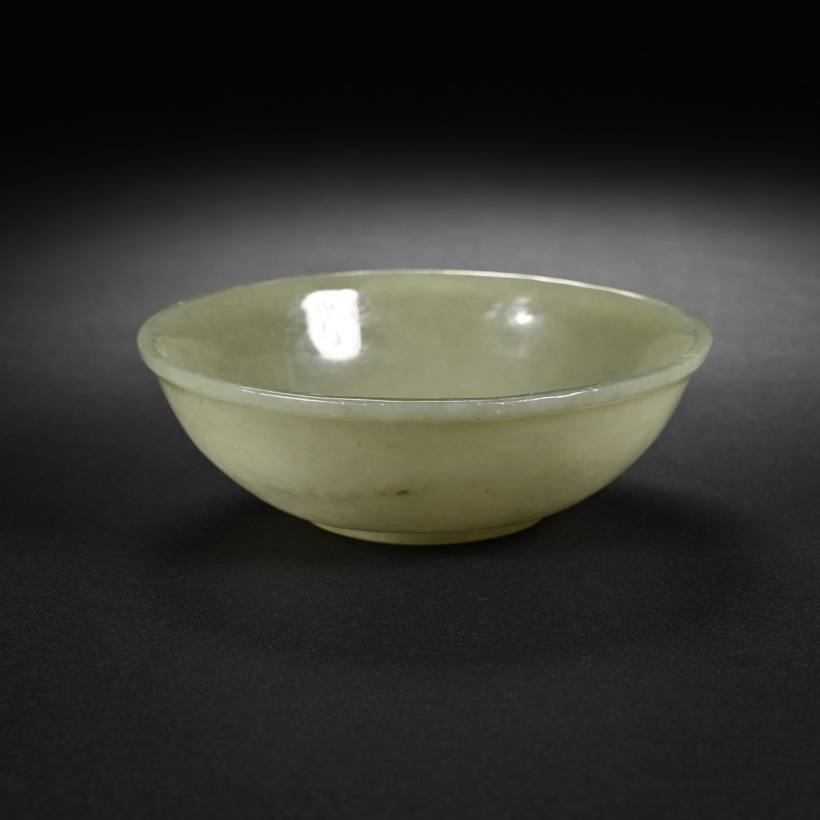 A CHINESE PALE HETIAN NEPHRITE BOWL (1 of 6)