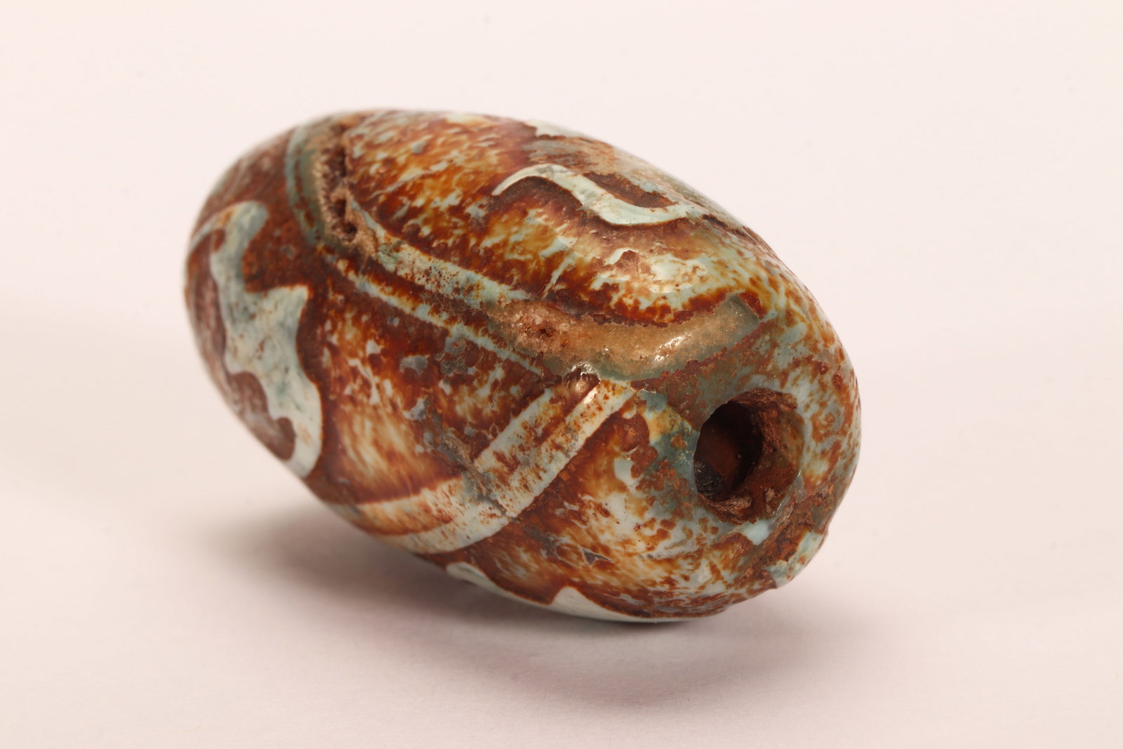 A CHINESE PATTERNED DZI BEAD - 6