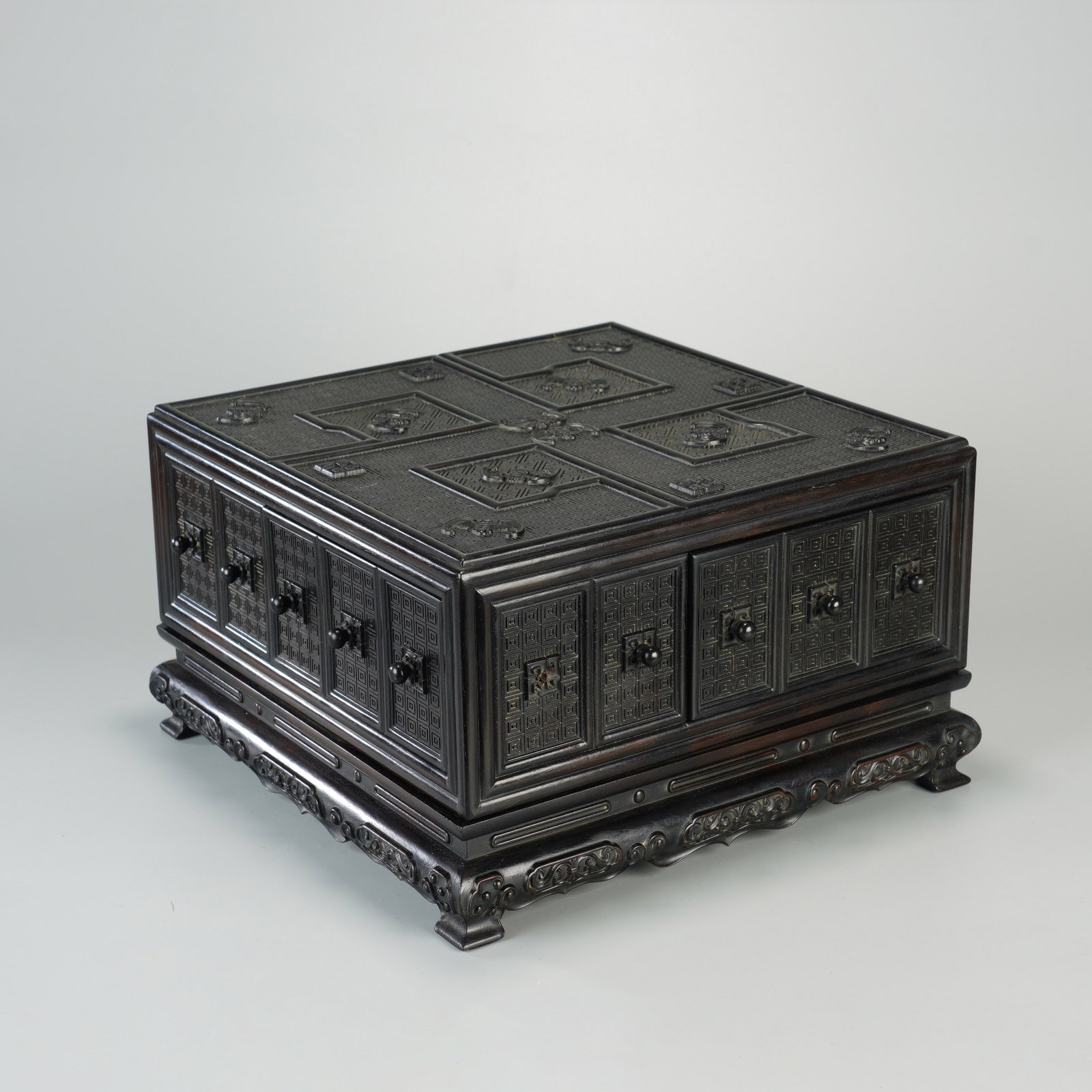 A CHINESE ZITAN SCHOLAR'S CHEST (1 of 6)