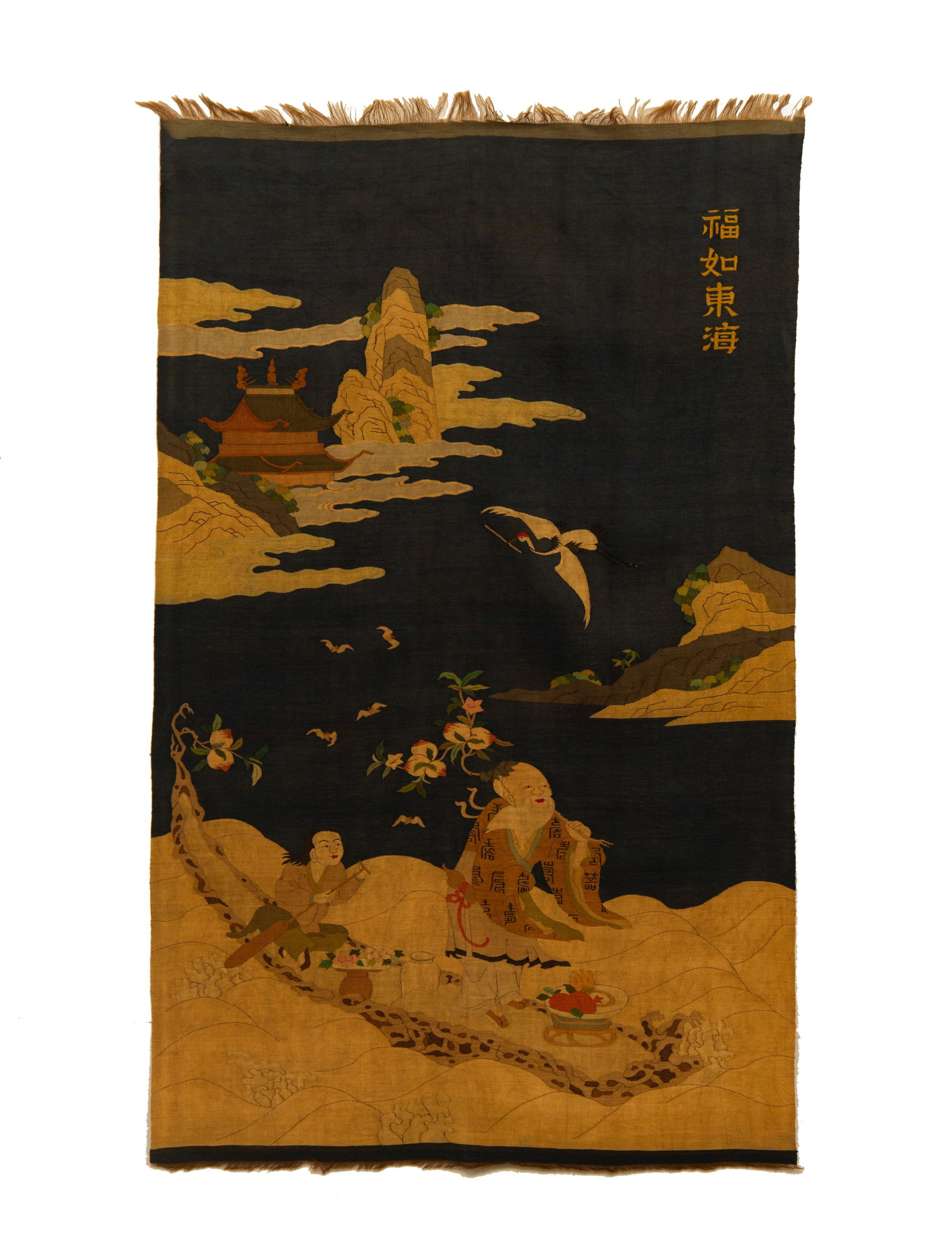 A CHINESE KESI "BLESSINGS AS EAST SEA" PANEL (1 of 6)