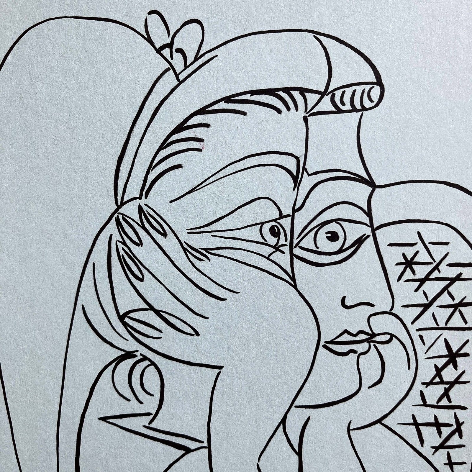 POTRAIT DE JACQUELINE ACCOUDEE SIGNED PABLO PICASSO - 2