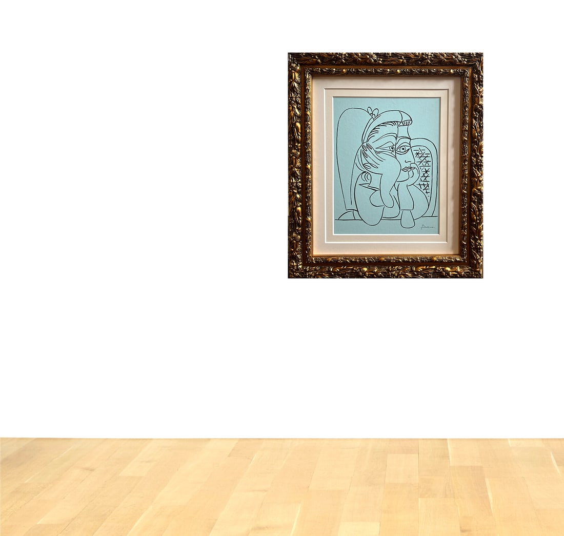 POTRAIT DE JACQUELINE ACCOUDEE SIGNED PABLO PICASSO - 5