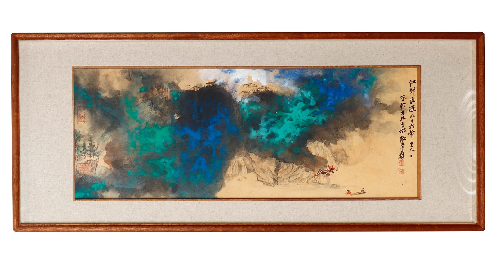 A CHINESE PAINTING OF SPLASH-COLOUR LANDSCAPE, SIGNED ZHANG DAQIAN (1 of 4)