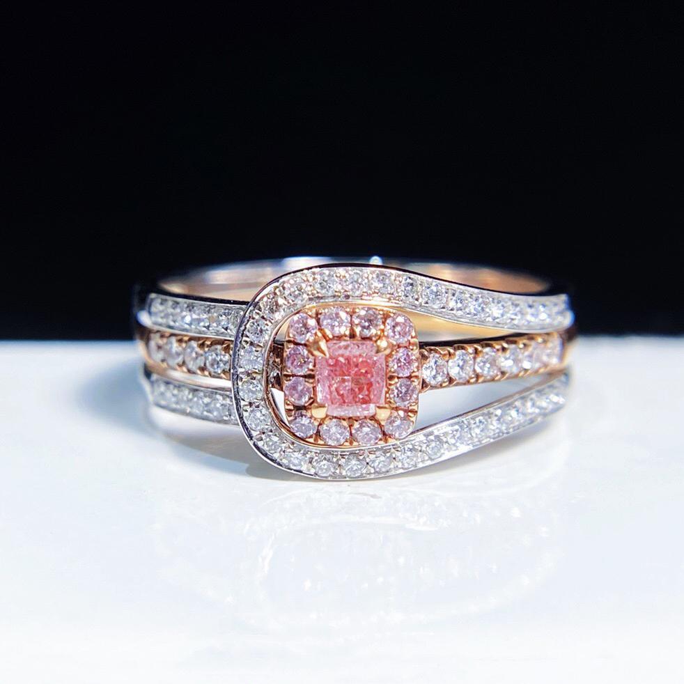 14K White Gold 0.43 CTW Pink Diamond Ring (1 of 5)