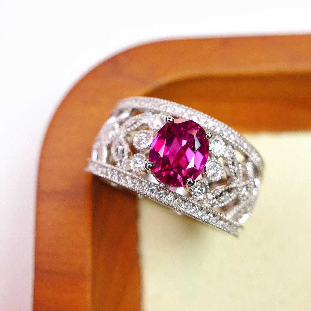14K White Gold 1.60 CTW Ruby & Diamond Ring (1 of 6)