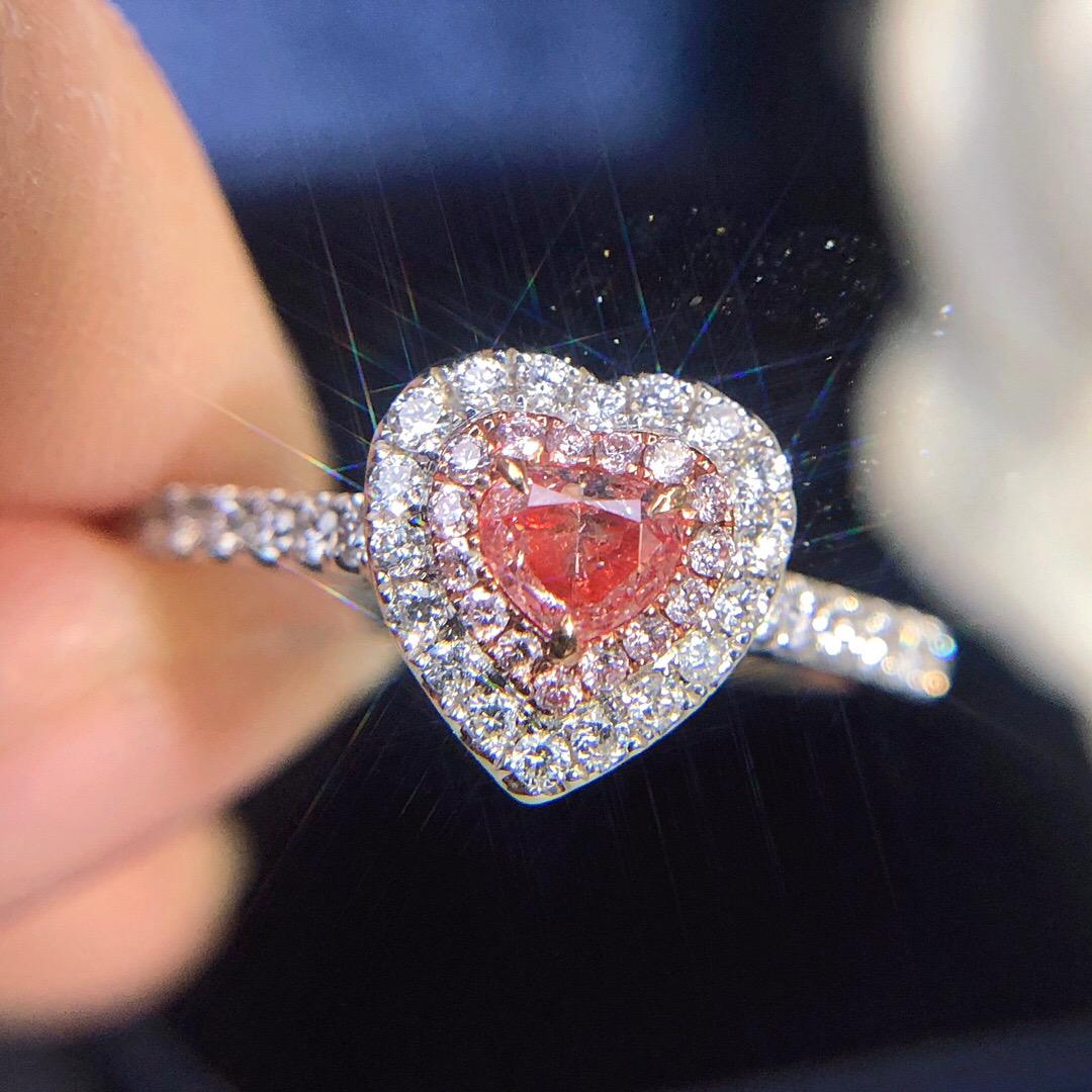 14K White Gold 0.45 CTW Pink Diamond Ring (1 of 7)