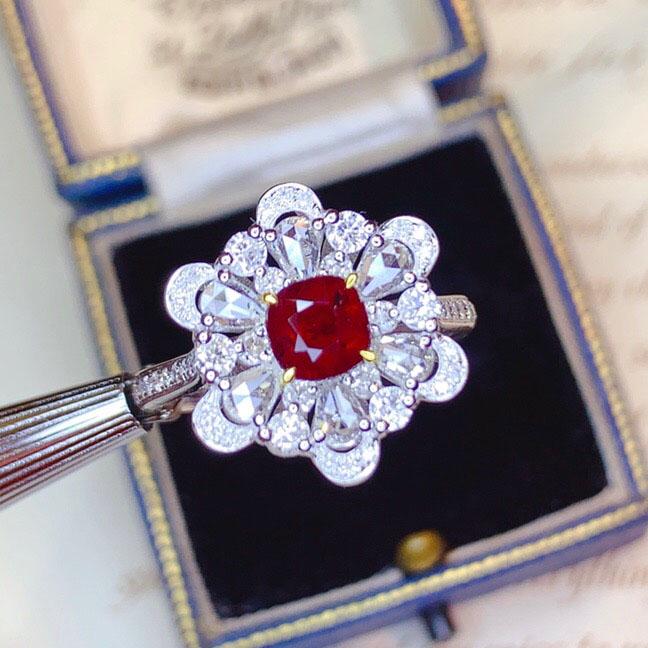 14K White Gold 1.95 CTW Ruby & Diamond Ring (1 of 7)