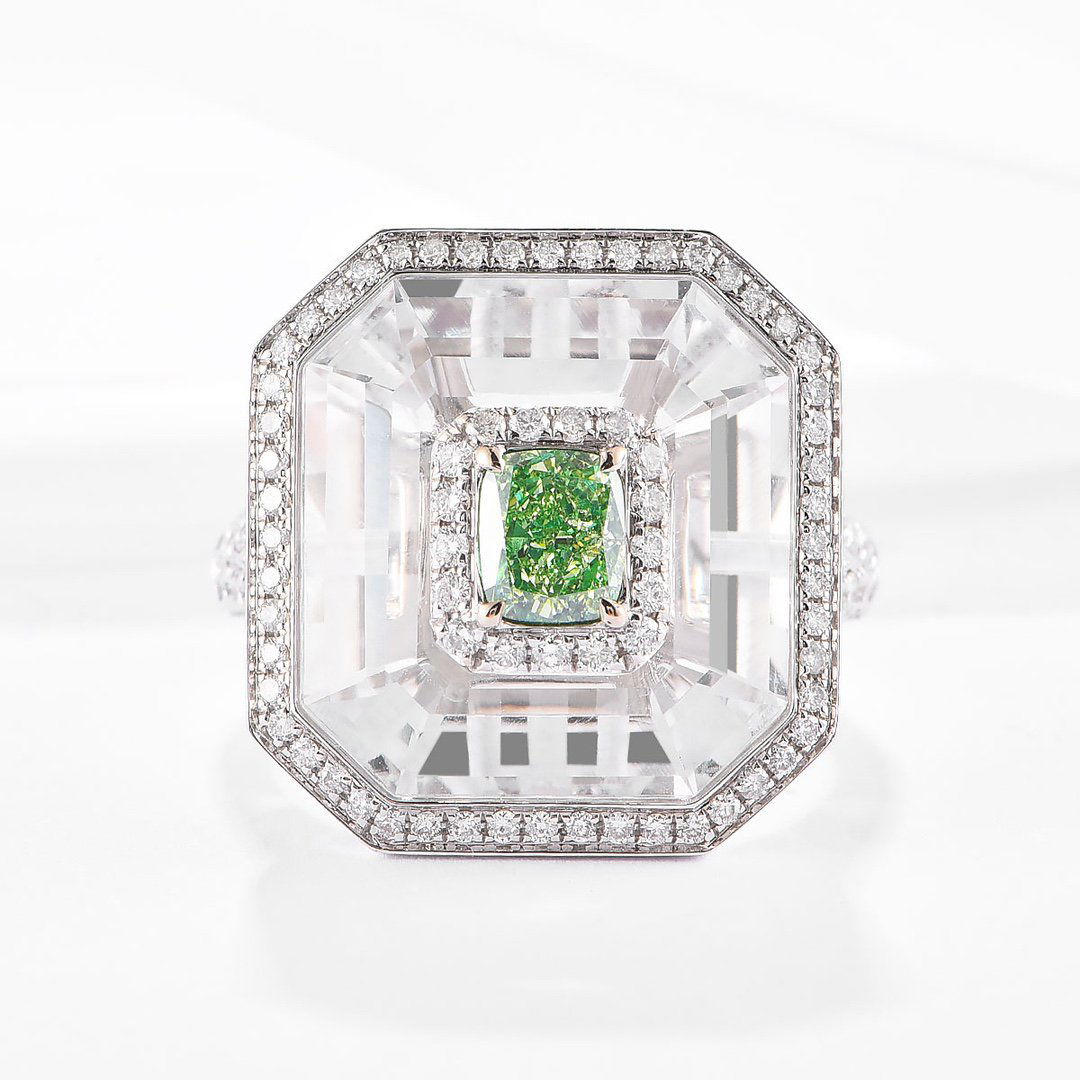 GIA Certificate 14K White Gold 1.43 CTW Natural Yellow Diamond Ring (1 of 7)