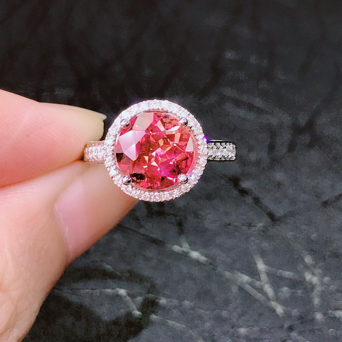 14K White Gold 3.09 CTW Tourmaline & Diamond Ring (1 of 7)