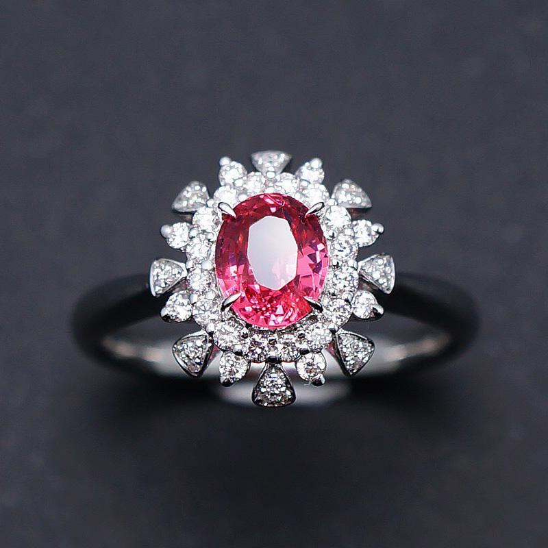 14K White Gold 1 CT Spinel & Diamond Ring (1 of 5)