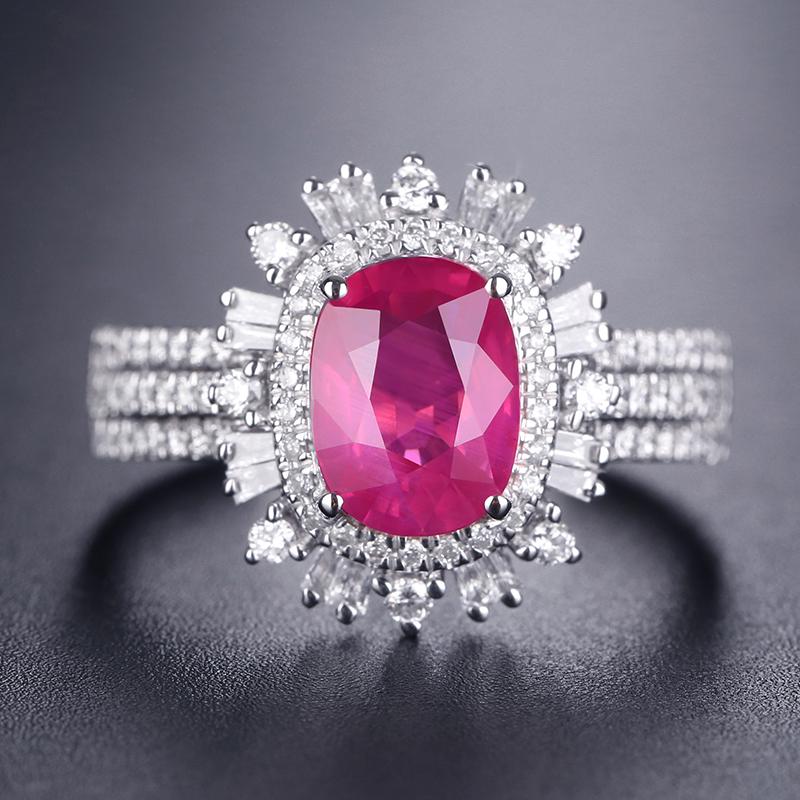 14K White Gold 2.033 CTW Ruby & Diamond Ring (1 of 11)