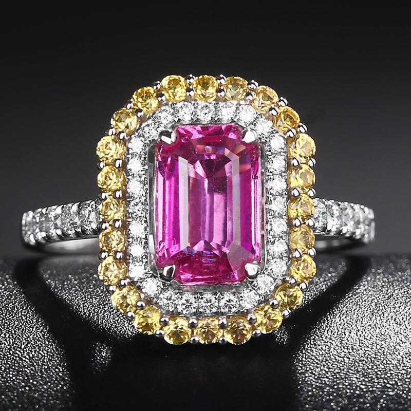 14K White Gold 1.82 CTW Sapphire & Diamond Ring (1 of 10)