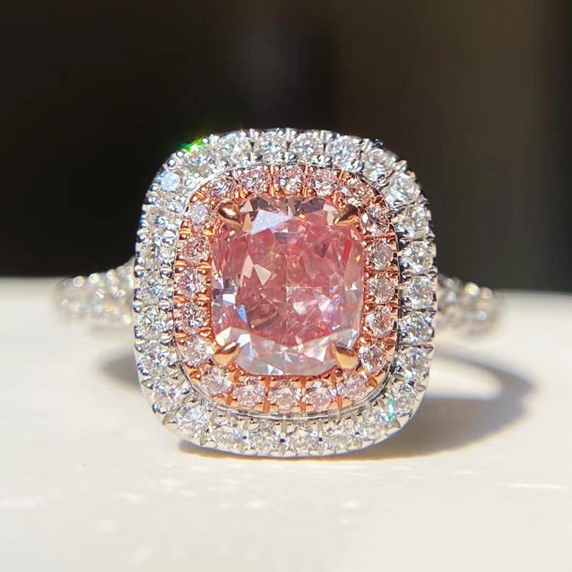 14K White Gold 1.52 CTW Natural Pink Diamond Ring with Certificate (1 of 5)