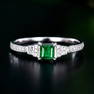 14K White Gold 0.37 CTW Natural Emerald & Diamond Ring with Certificate