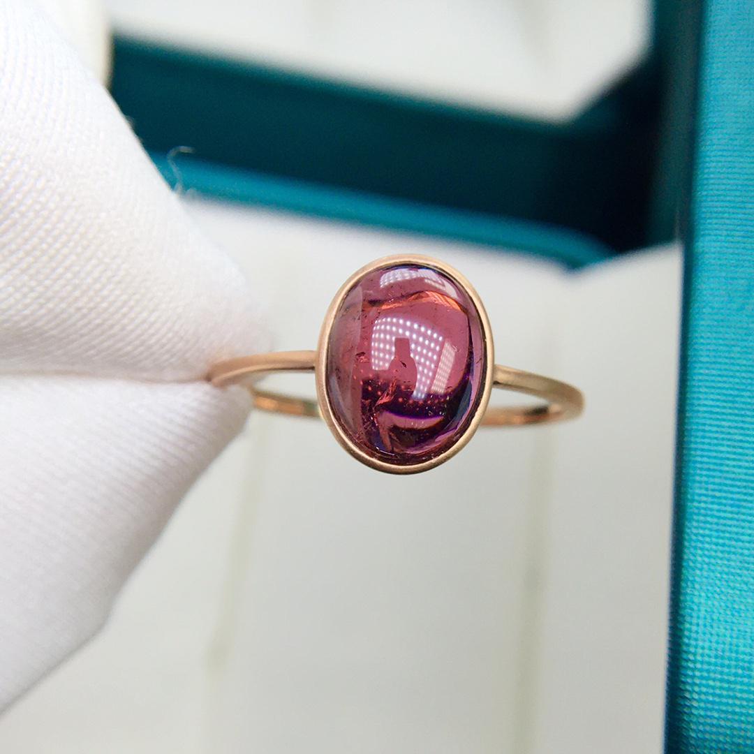 14K Rose Gold 3 CT Tourmaline Ring (1 of 7)