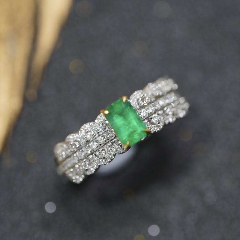 High-End 14K Gold 3.6 CT Black Opal & Diamond Ring with Certificate (1 of 7)