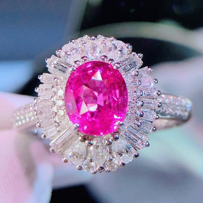 14k White Gold 1.59 CT Sapphire & Diamond Ring (1 of 5)