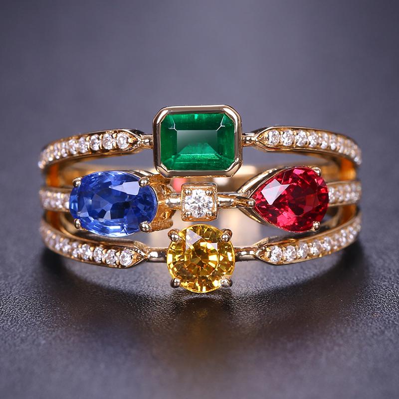 14K White Gold 2.0 CTW Emerald & Diamond Ring (1 of 8)