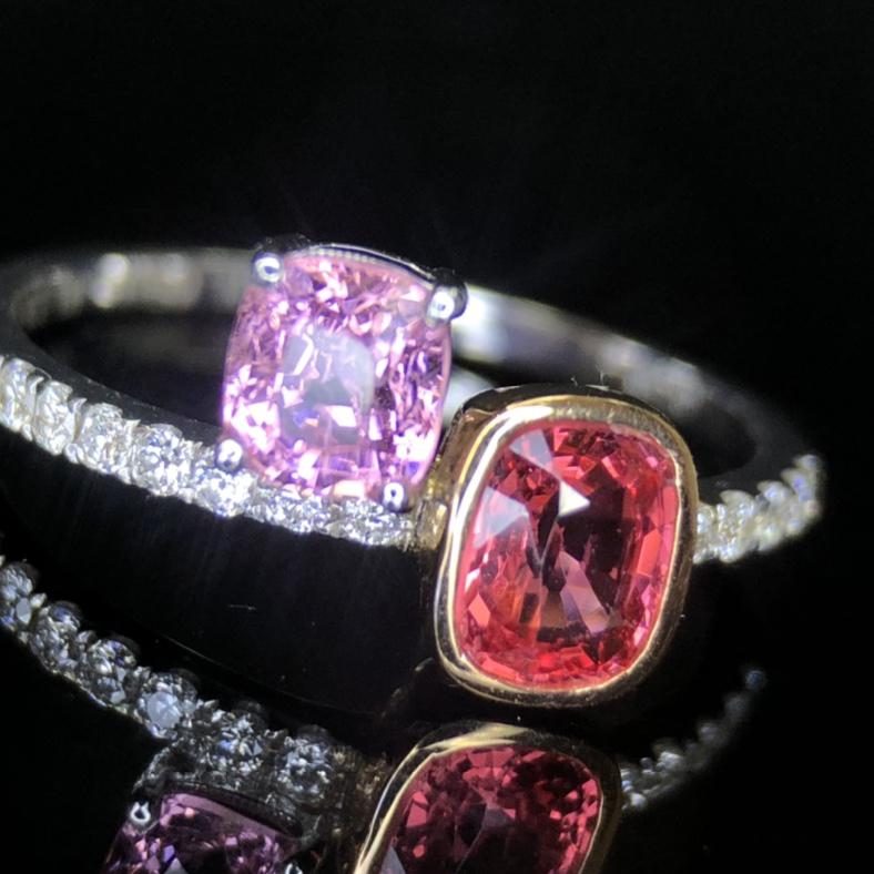 14K White Gold 1.17 CTW Spinel & Diamond Ring (1 of 8)