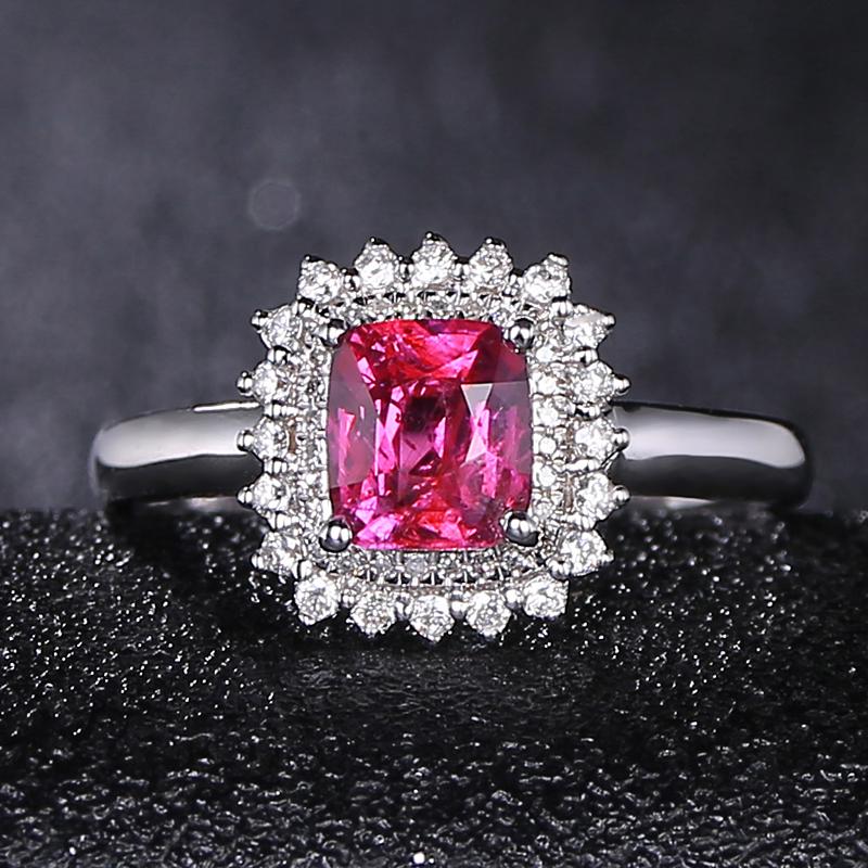 14K GOLD 1.15 CT NATURAL SAPPHIRE & DIAMOND RING (1 of 6)