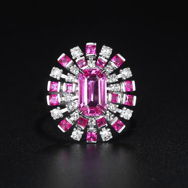 14K GOLD 2.11 CTW PADPARADSCHA SAPPHIRE & DIAMOND RING (1 of 7)