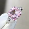 14K GOLD 3.95 CTW MORGANITE & DIAMOND RING