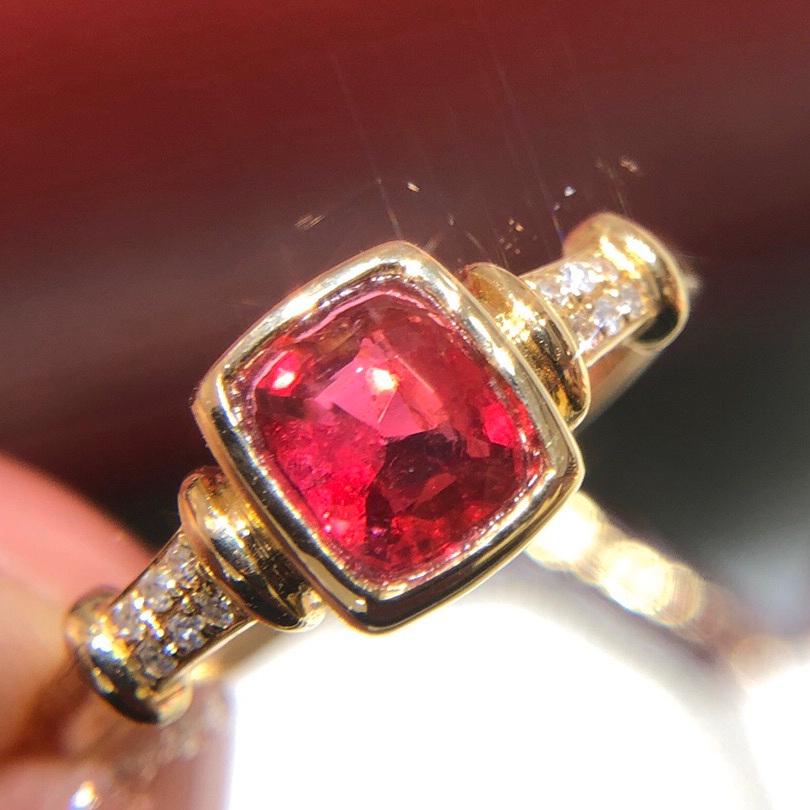 14K Rose Gold 0.75 CT Spinel & Diamond Ring (1 of 6)