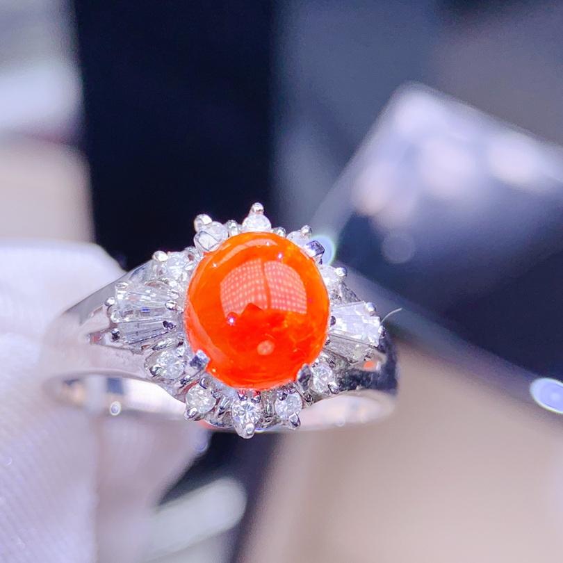 14K White Gold 1.5 CT Opal & Diamond Ring (1 of 7)