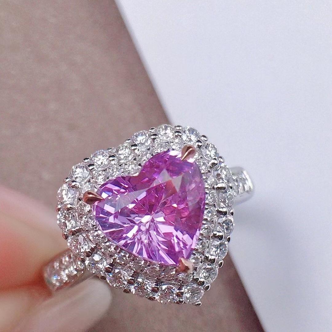 14K GOLD 2.81 CTW NATURAL SAPPHIRE & DIAMOND RING (1 of 7)