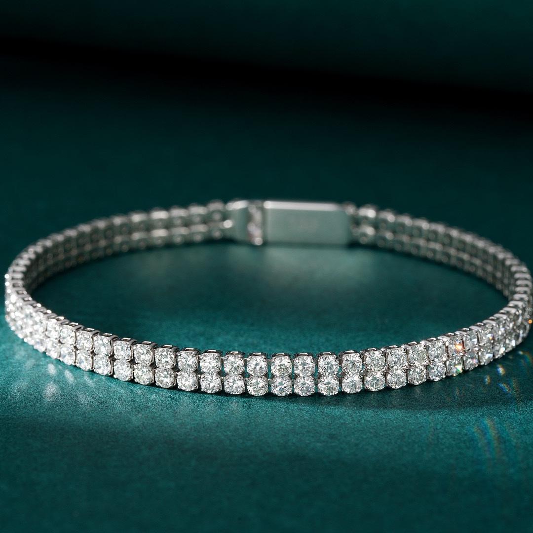 14K GOLD 3.12 CT H DIAMOND BRACELET (1 of 5)