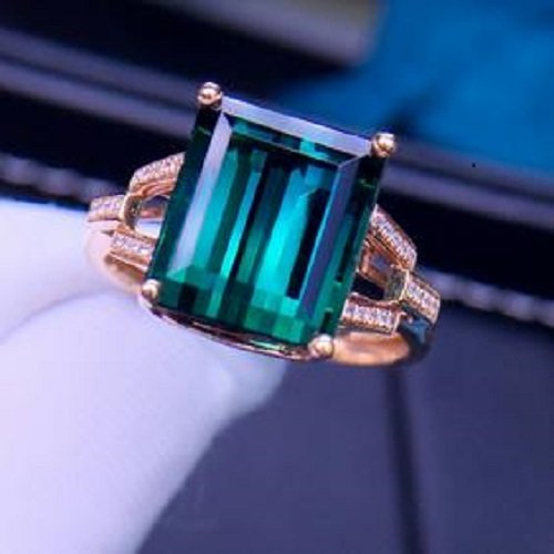 14K Gold 1.8 CT Tourmaline & Diamond Ring (1 of 10)