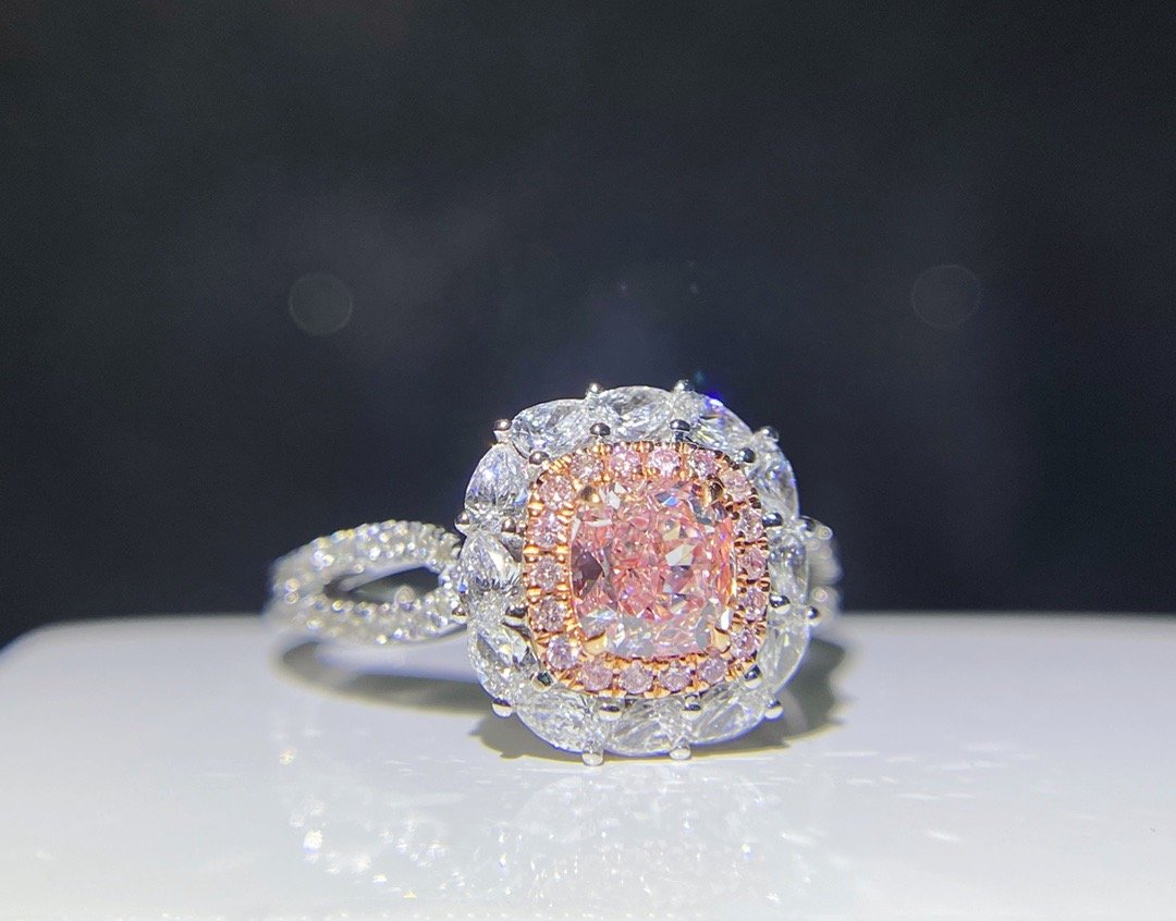 CERTIFIED 14K GOLD 1.22 CTW NATURAL PINK DIAMOND RING/PENDANT (1 of 5)