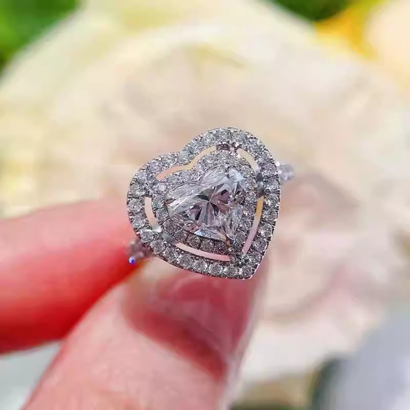 GIA CERTIFIED 14K GOLD 0.8 CT NATURAL H DIAMOND RING (1 of 6)