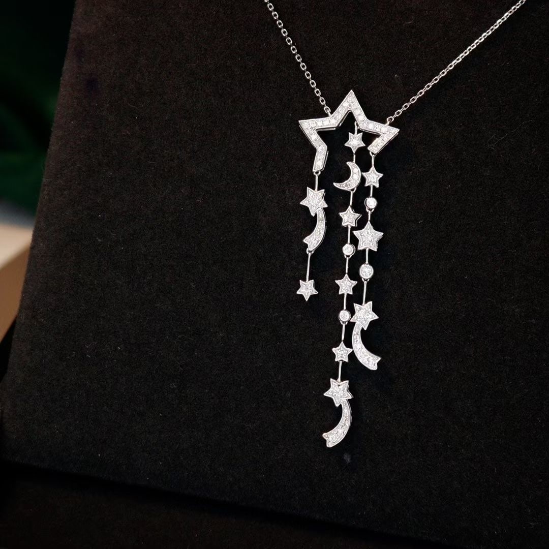 14K GOLD 0.45 CT NATURAL H DIAMOND NECKLACE (1 of 5)