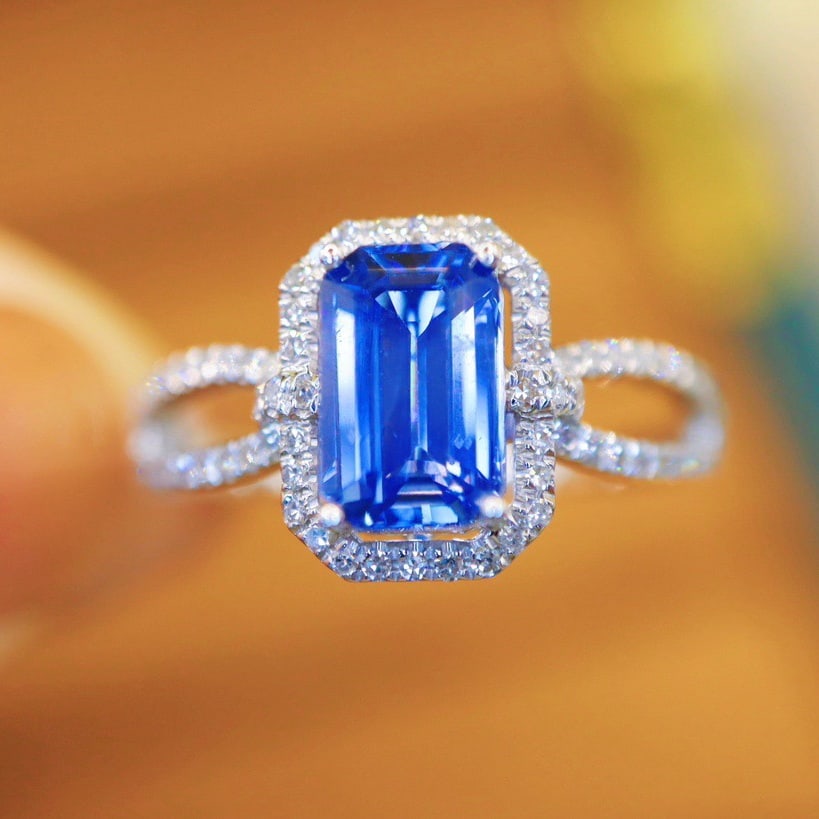 14K GOLD 1.72 CTW NATURAL SAPPHIRE & DIAMOND RING (1 of 5)