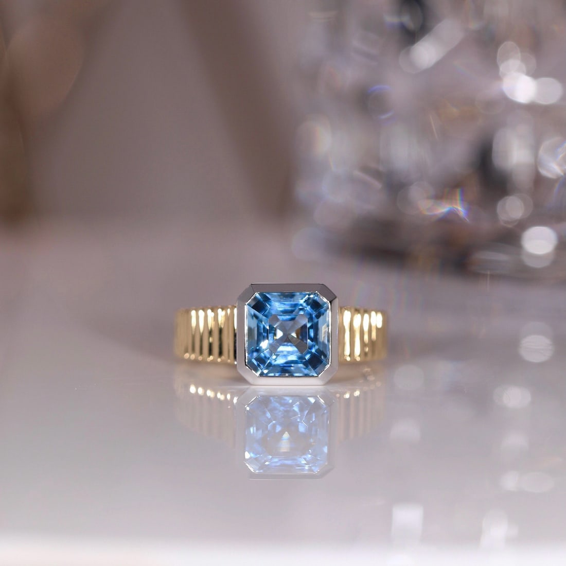 14K GOLD 2.14 CT NATURAL AQUAMARINE RING (1 of 8)