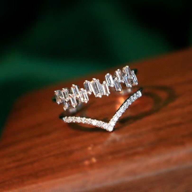 14K GOLD 0.4 CT NATURAL H DIAMOND RING (1 of 7)