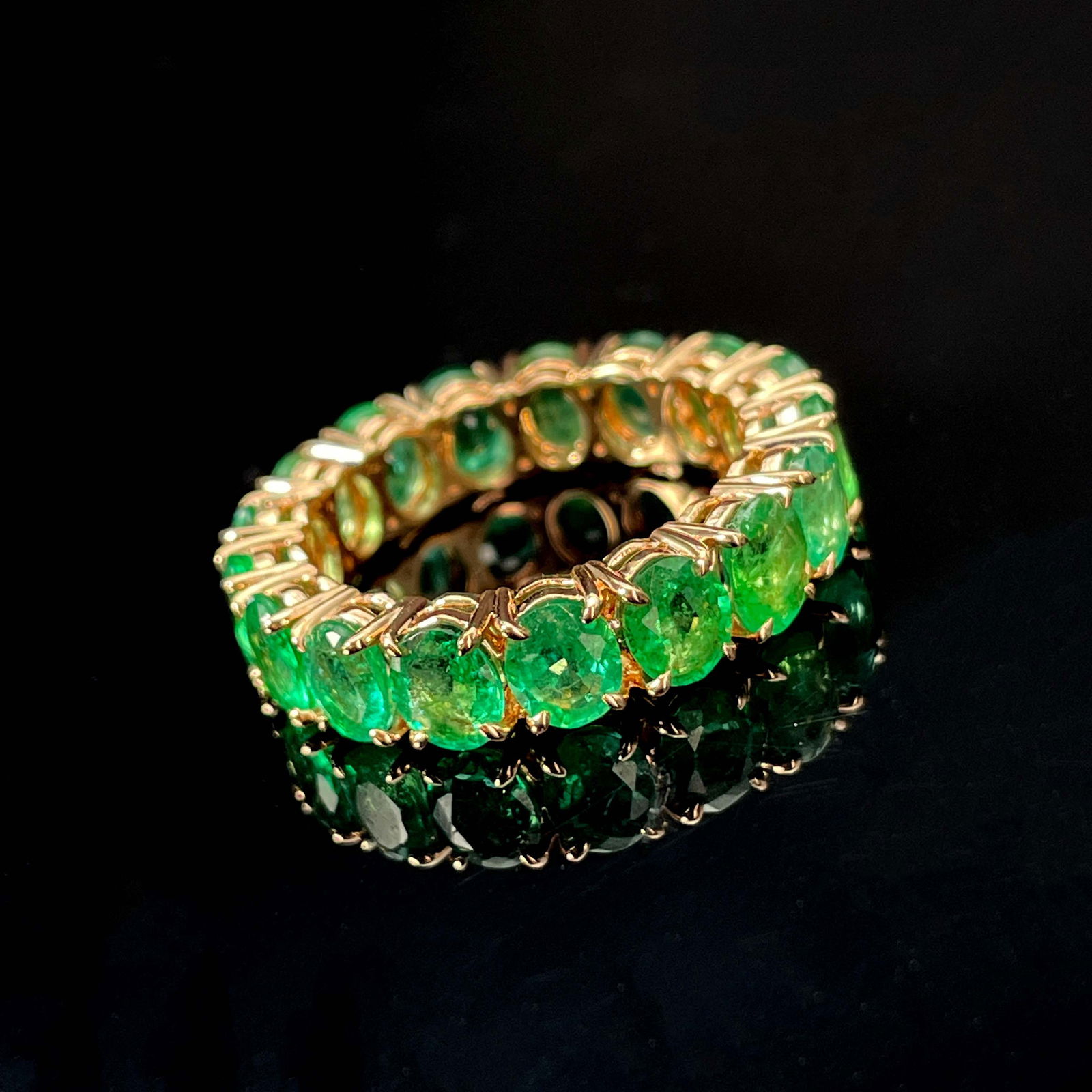 14K GOLD 4.59 CT NATURAL EMERALD RING (1 of 6)
