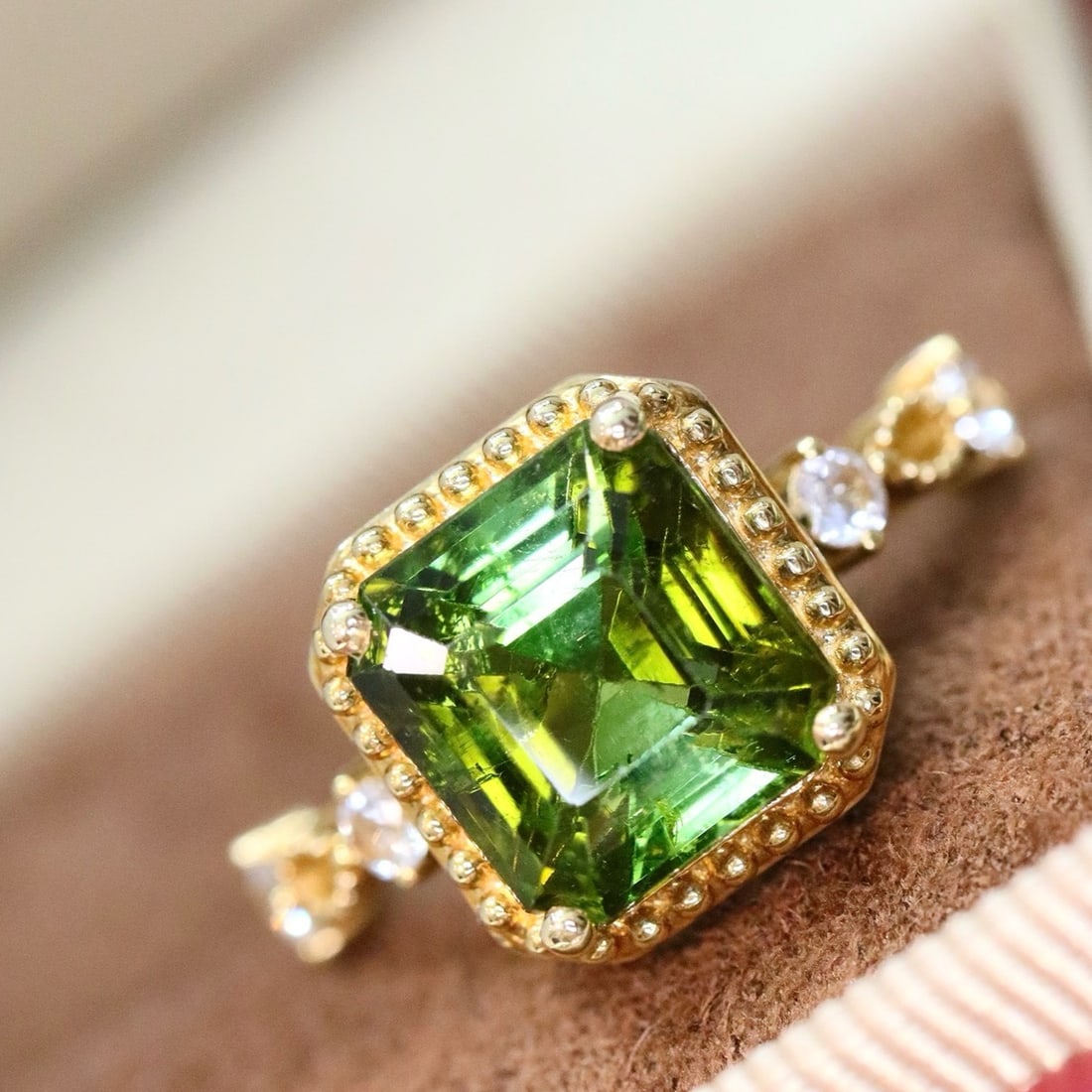 14K GOLD 3.86 CTW NATURAL TOURMALINE & SAPPHIRE RING (1 of 7)