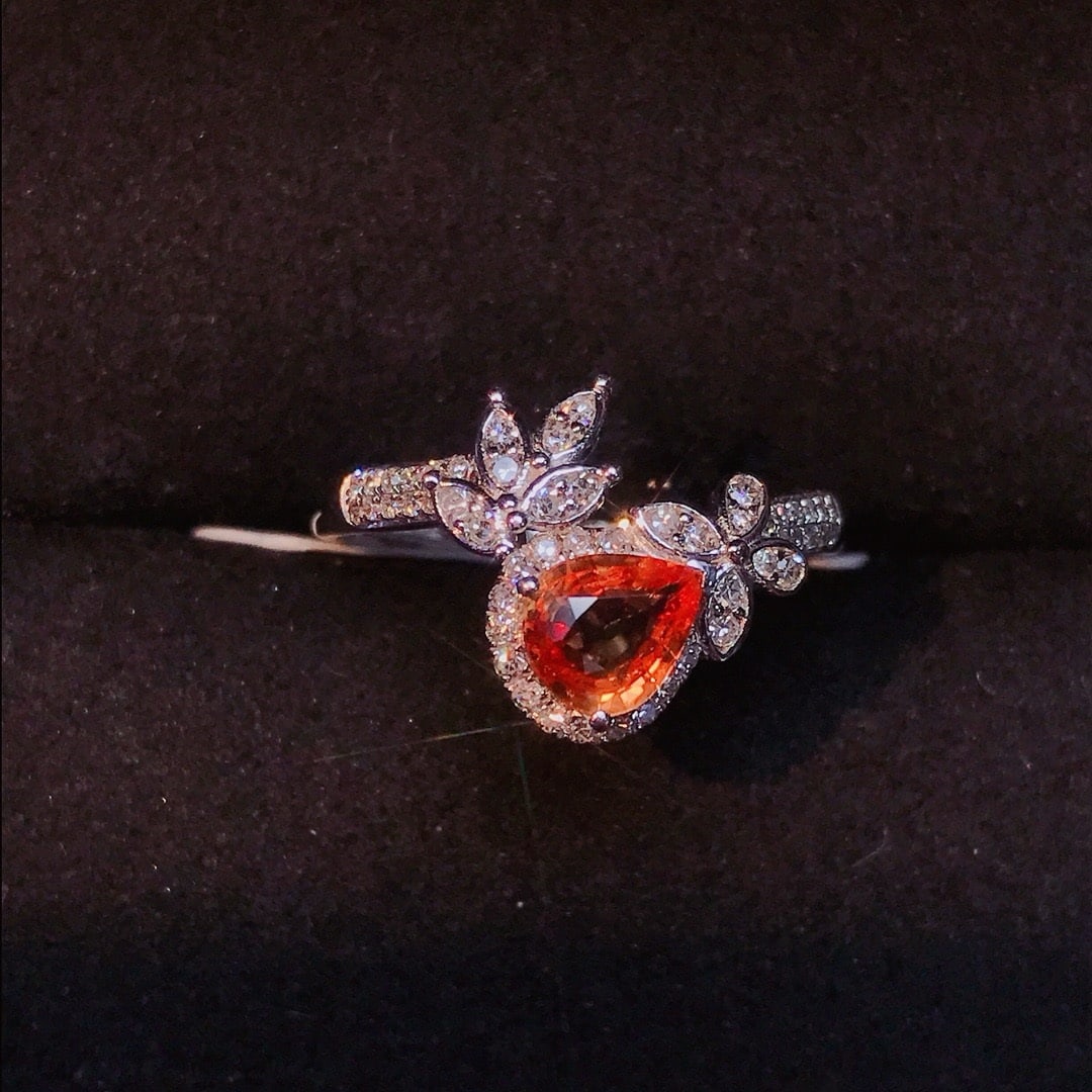 14K GOLD 0.83 CTW NATURAL SAPPHIRE & DIAMOND RING (1 of 7)