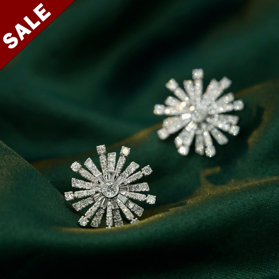 14K WHITE GOLD 1.04 CT NATURAL H DIAMOND EARRINGS (1 of 6)