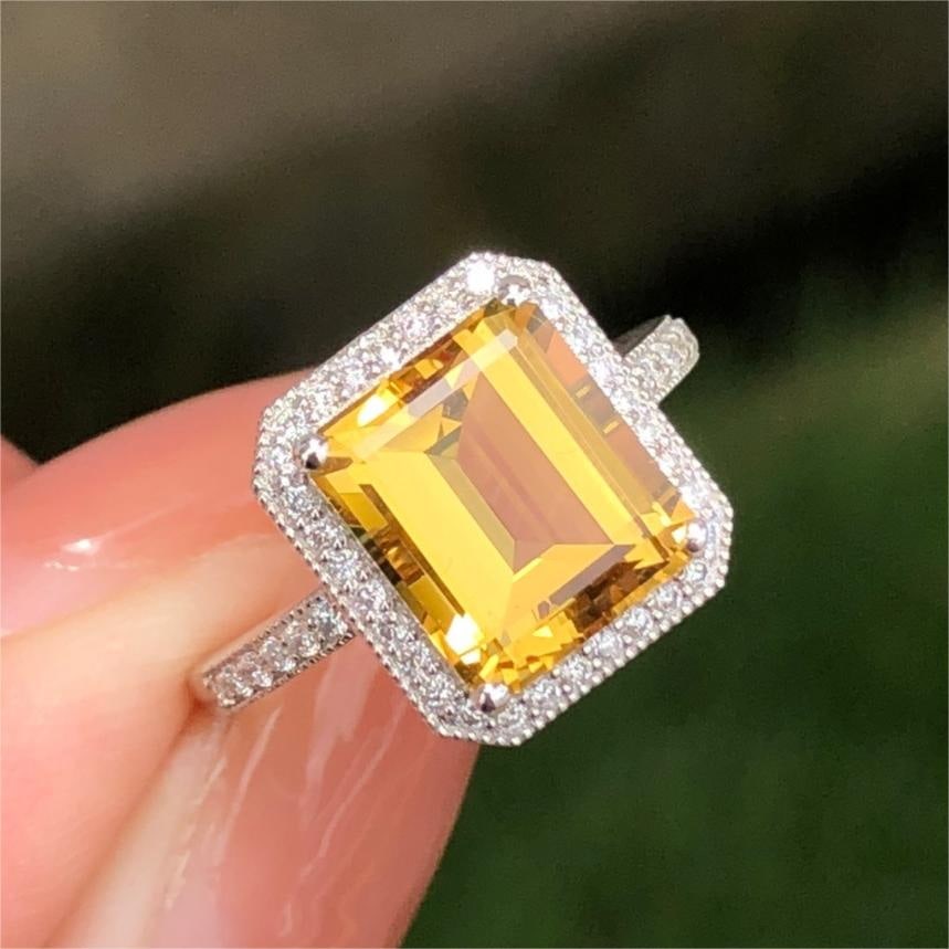 14K GOLD 3.07 CT NATURAL HELIODOR & DIAMOND RING (1 of 6)