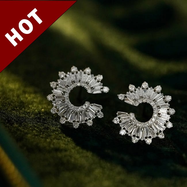 14K GOLD 1.17 CT NATURAL H DIAMOND EARRINGS (1 of 10)