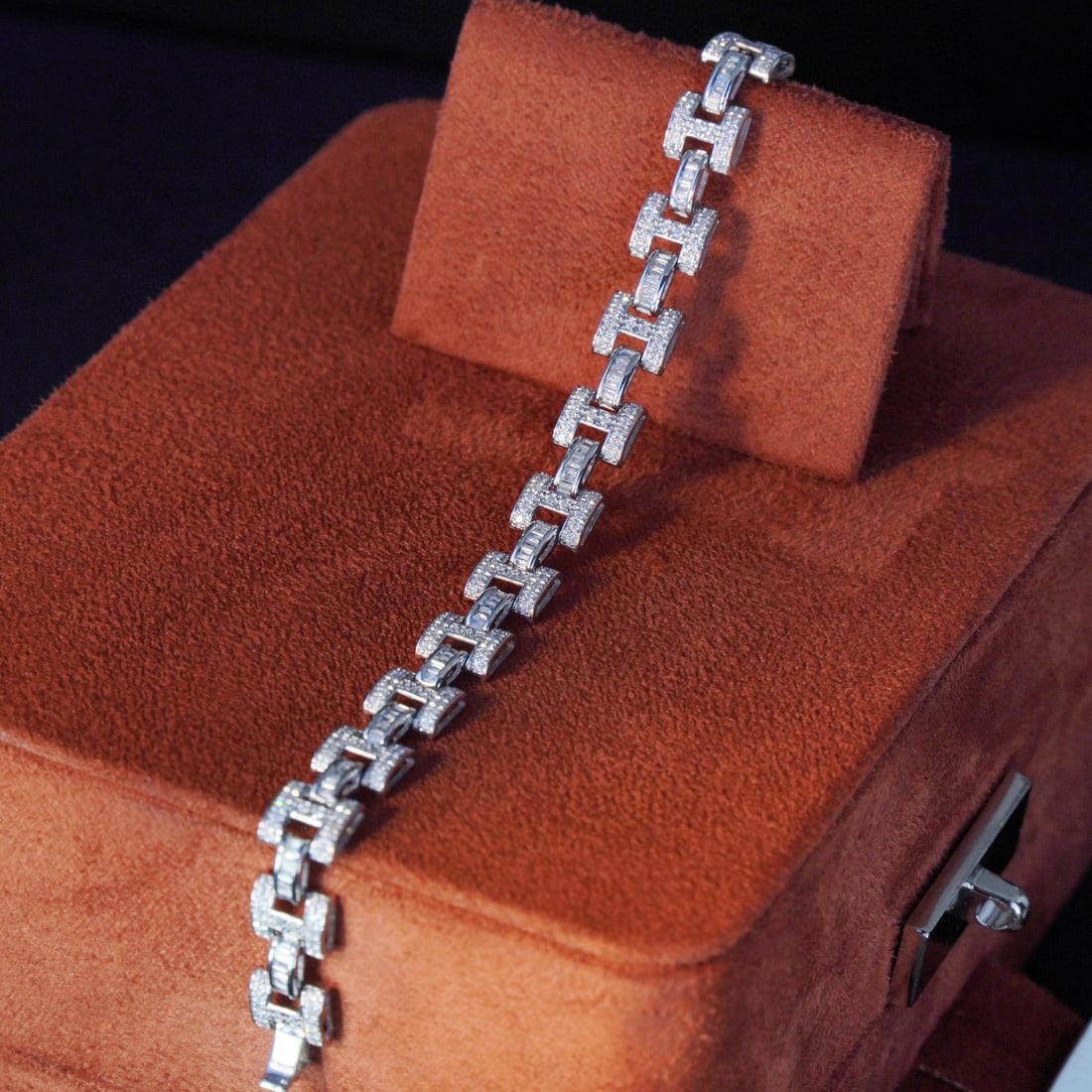 14K GOLD 3.5 CT NATURAL H DIAMOND BRACELET (1 of 6)