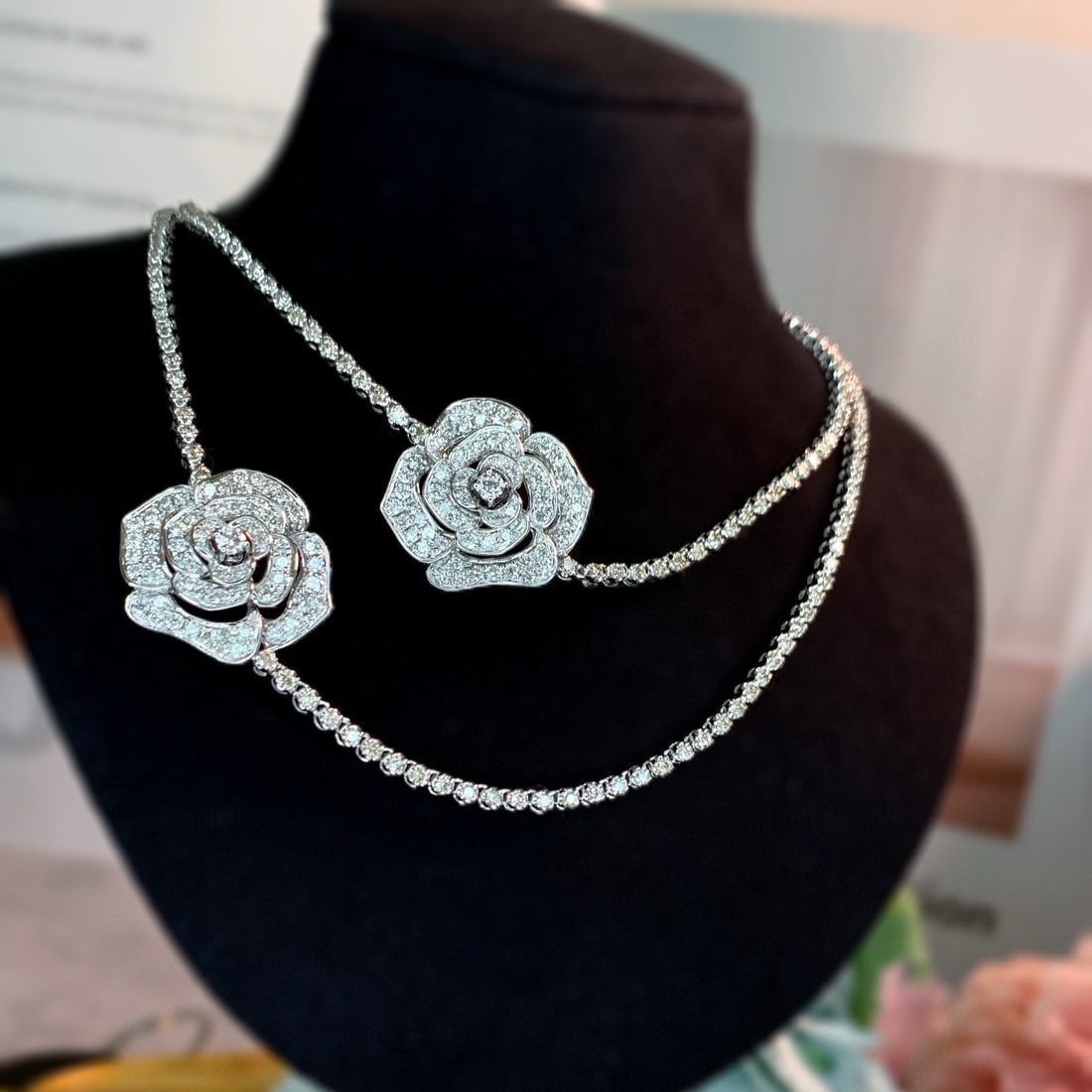 14K GOLD 3.5 CT NATURAL H DIAMOND NECKLACE (1 of 8)