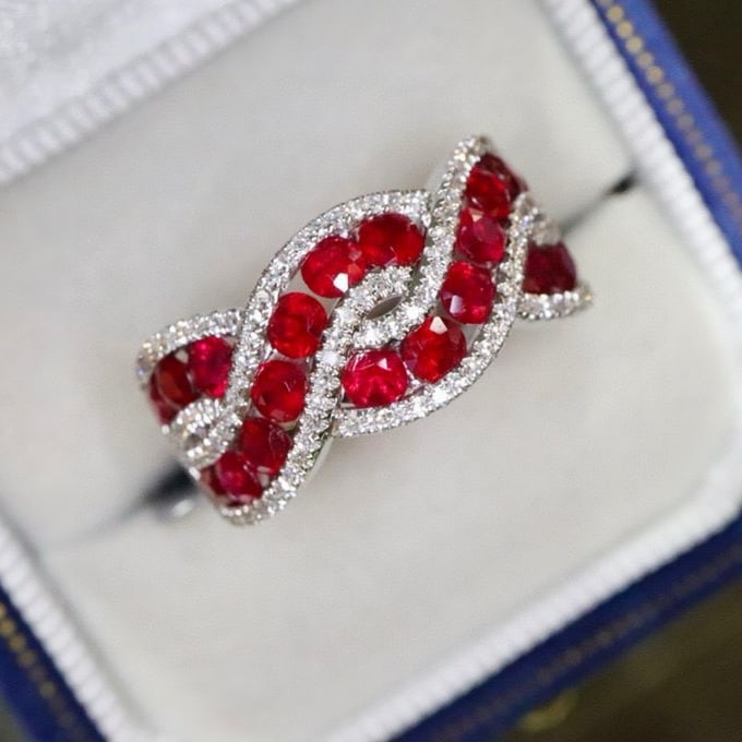 14k Gold 2.31 Ctw Natural Ruby & Diamond Ring (1 of 6)