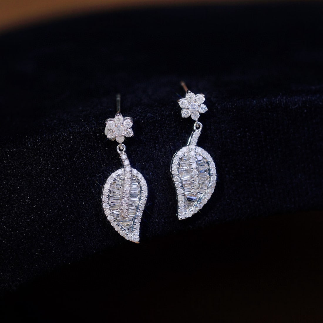 14k Gold 1.00 Ct Natural H Diamond Earrings (1 of 7)