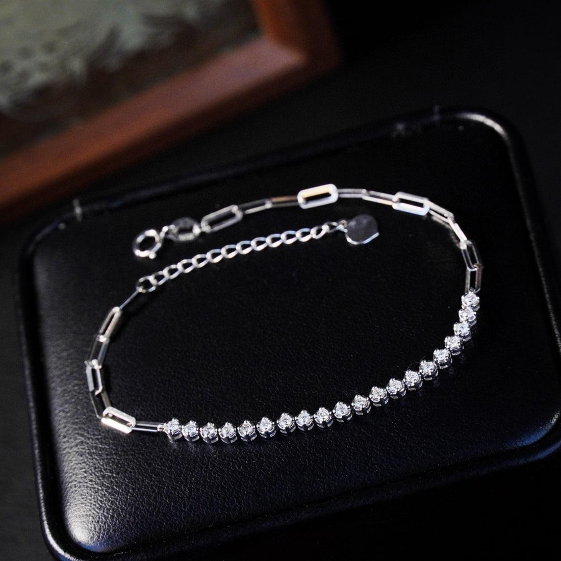 14k Gold 0.32 Ct Natural H Diamond Bracelet (1 of 5)