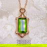 14k Gold 2.85 Ct Natural Tourmaline & Diamond Pendant( Without Chain )