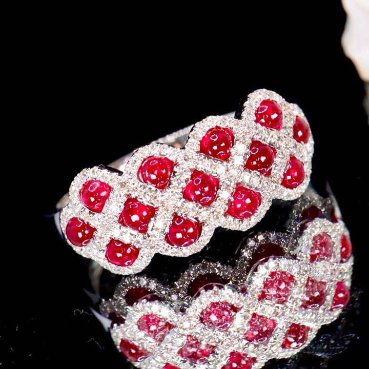 14K GOLD 1.84 CTW NATURAL RUBY & DIAMOND RING (1 of 6)